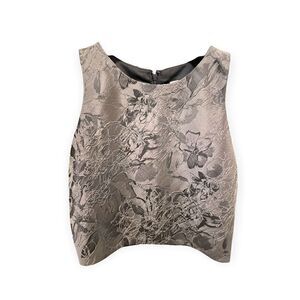 ALICE + OLIVIA Crew Neck Sleeveless Crop Top
 |Size: 4|